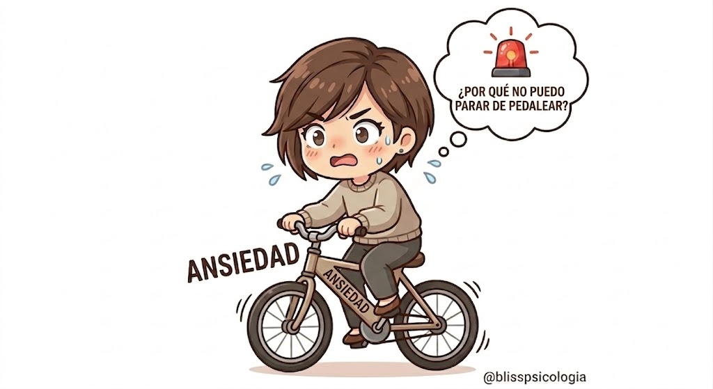 Chibi de la memoria procedimental. ansiedad-cuerpo- mente psicología